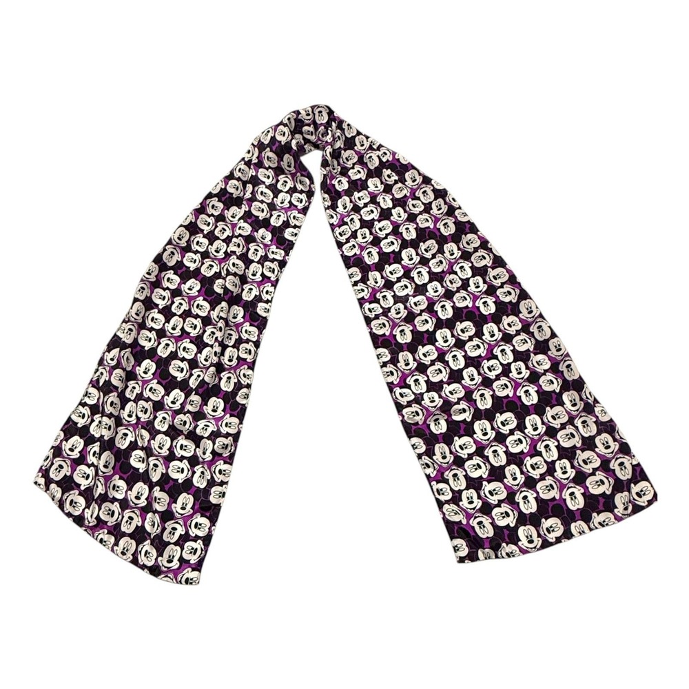 Mickey Unlimited Scarf 1990s Disney All Over Mickey Mouse Pattern Purple W/ Tags